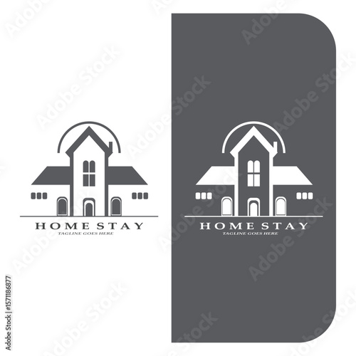 Buildings and homes, real estate business logo design
