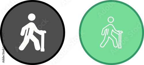 Walking Stick Vector Icon