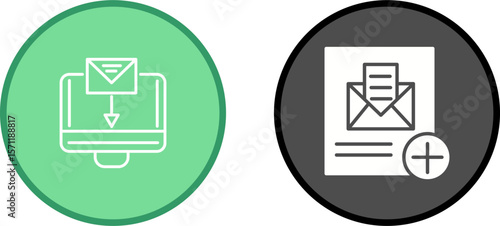 Add Mail Vector Icon