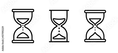 Hourglass logo icons for time and deadline