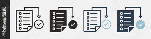 Deliverables Icon Set Multiple Style Collection. Contains Outline, Glyph, Outline Blue and Glyph Blue Style Icons