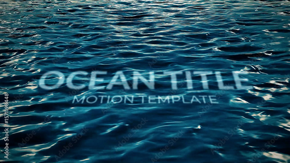 Ocean Title Reveal Stock Template | Adobe Stock