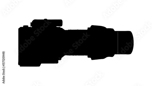 Camera silhouette photography equipment dslr lens digital photo studio professional optic zoom slr 100mm