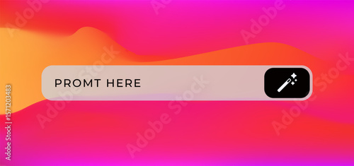 Ai themed input box with magic wand icon for generating creative and interactive prompts.