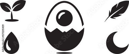 Vector egg flat icon.