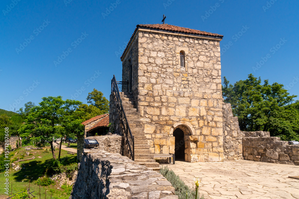 Motsameta monastery in Georgia, near Kutaisi, it was built in the 11th century. travel Motsameta monastery in Georgia, near Kutaisi, it was built in the 11th century. travel