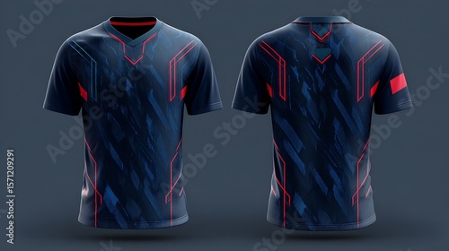 Sports t-shirt jersey design concept, sports jersey concept with front and back view for Soccer, Cricket, Football, Volleyball, Rugby, tennis, gaming, basketball, golf, badminton .