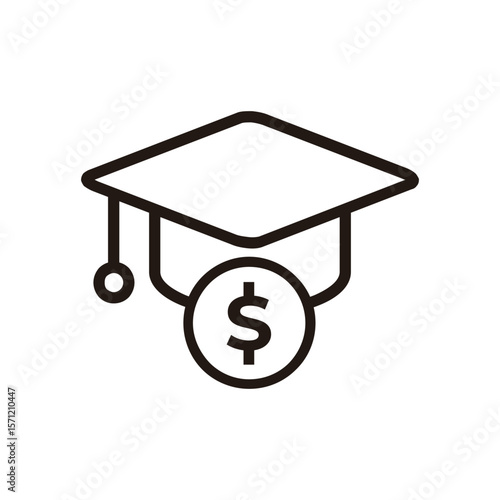 Scholarship of Education and Learning web icons in line style. School, university, textbook, learning. Vector illustration.