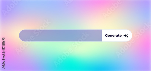 Ai progress bar showcasing a sleek generate button, perfect for artificial intelligence applications.