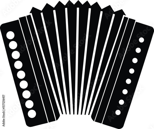 accordion bellows on white background.eps