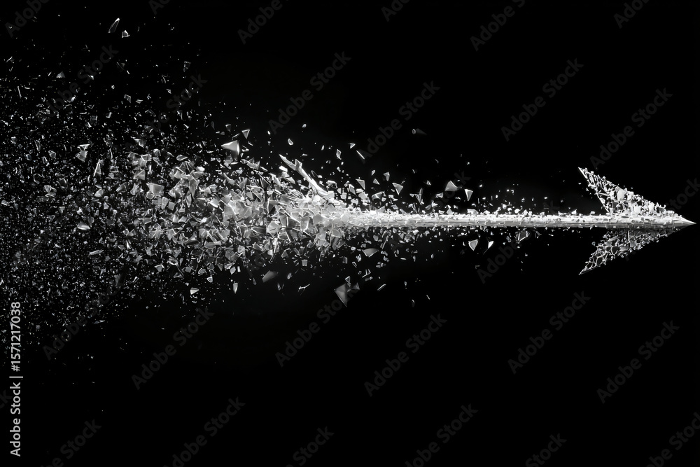 Obraz premium 01.015.096.032.u8969375333 Arrow Shattering Like GlassEmphasize the negative f2fc7637-7c6b-4ef2-8219-f9ad3e90a344 0