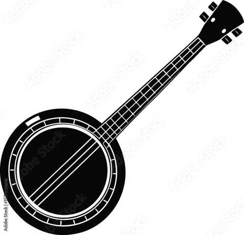 banjo on white background.eps