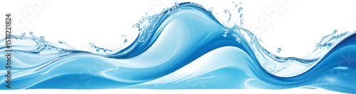Minimalist Blue and White water ocean Abstract Wave Design with a Soft Gradient Curve, Perfect for Corporate Flyers, Presentations, and Websites
