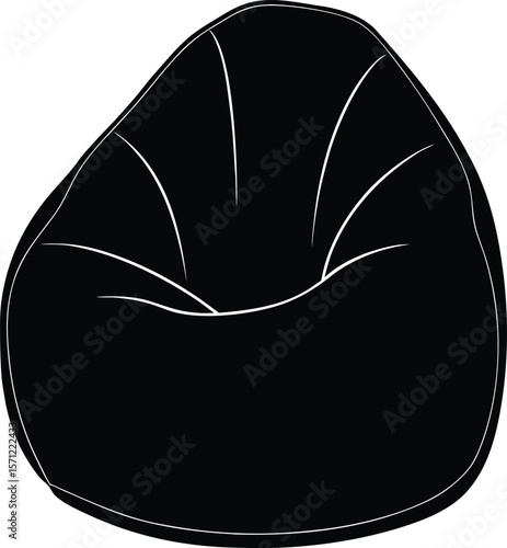 bean bag chair on white background.eps