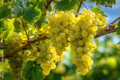 Wallpaper Mural Cluster of white grapes maturing in the vineyard Torontodigital.ca
