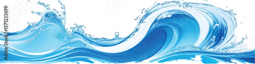 "Soothing ocean wave texture with a mix of blue, aqua, and teal shades. Great for creating calm, professional backgrounds for digital and print use."
