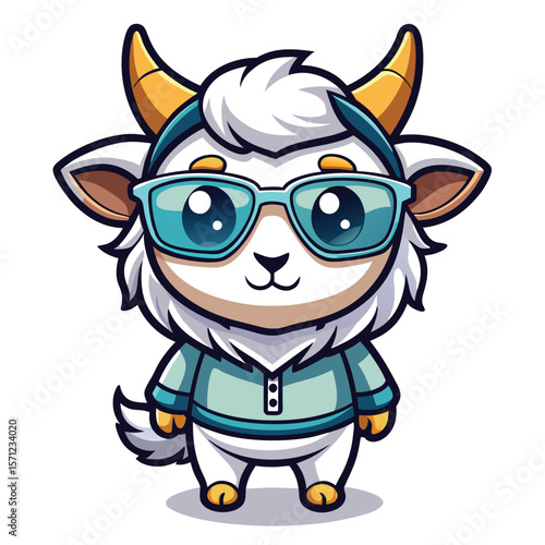 Cute goat wearing sunglasses (3)