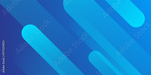 Abstract blue background with diagonal lines. Dynamic shapes composition. Vector illustration