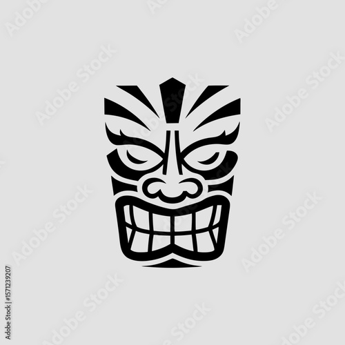 Fierce Tiki Mask Illustration