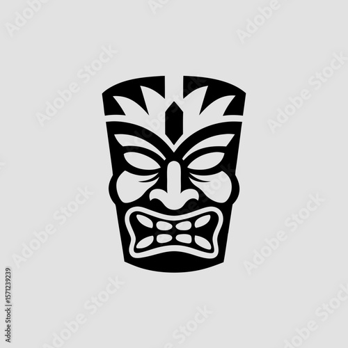 Fierce Tiki Mask Illustration