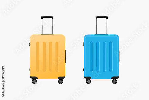 travel suitcase isolated on white