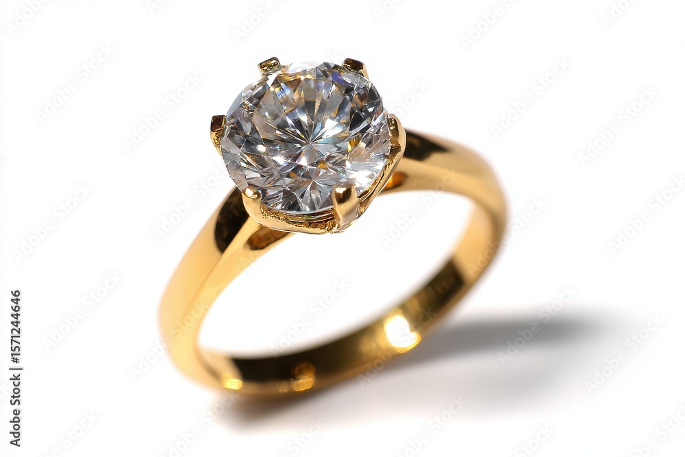 Gold diamond ring in white Gold diamond ring in white
