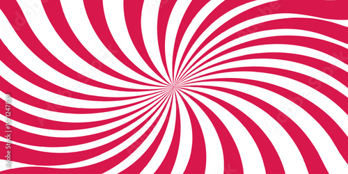 Dynamic abstract spiral design with a central focal point with wavy stripes. Hypnotic swirl radiates symmetrically sense of motion and energy.Smooth, wavy orange rays spiraling rays form symmetrical, 