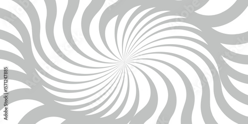 Dynamic abstract spiral design with a central focal point with wavy stripes. Hypnotic swirl radiates symmetrically sense of motion and energy.Smooth, wavy orange rays spiraling rays form symmetrical, 