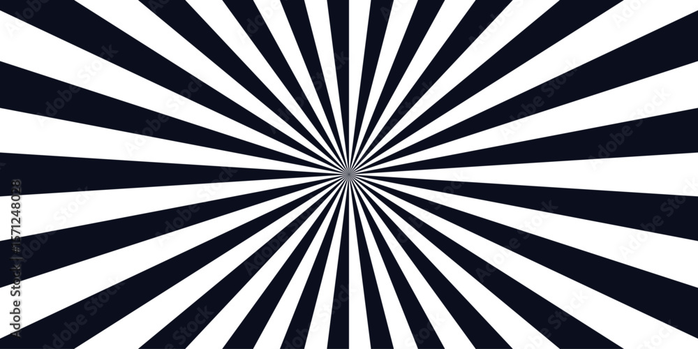 Fototapeta premium Abstract vivid, radial spiral burst pattern with red and white curved rays. circle motifs. Sunset light retro design. Vintage sunrays swirl sun beam pattern. Swirl texture with stripes,striped.