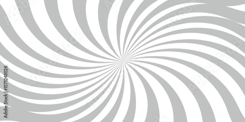 Dynamic abstract spiral design with a central focal point with wavy stripes. Hypnotic swirl radiates symmetrically sense of motion and energy.Smooth, wavy orange rays spiraling rays form symmetrical, 