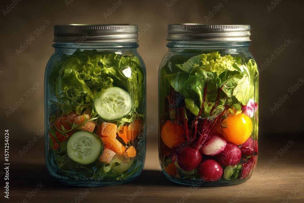 Jarred salad Jarred salad