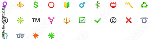Set of Symbols Emoji icons