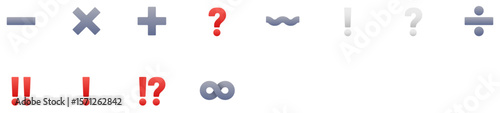Set of Math & Punctuation Emoji icons