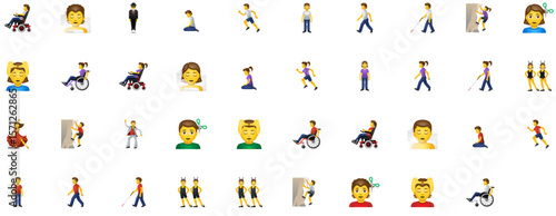 Set of Person activity Emoji icons