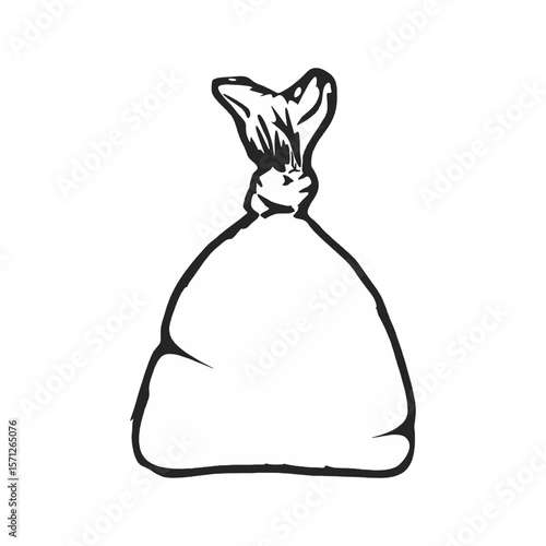 sketch of a bag for your design silhouette trashbag