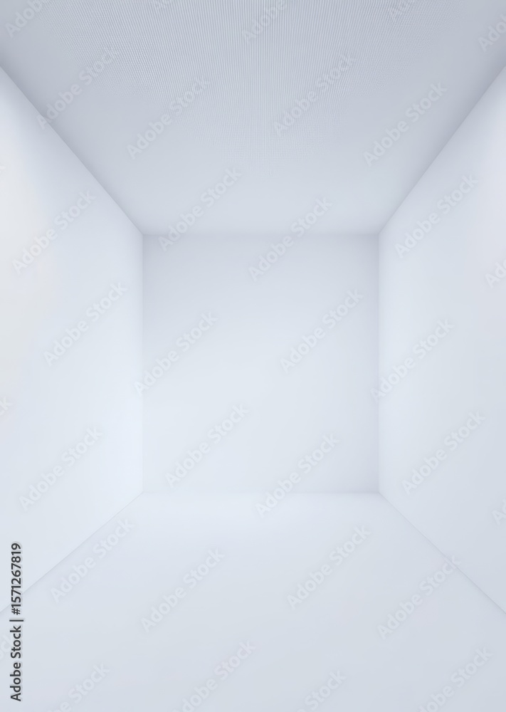 Fototapeta premium Abstract white box room Empty room interior design architecture blank design room