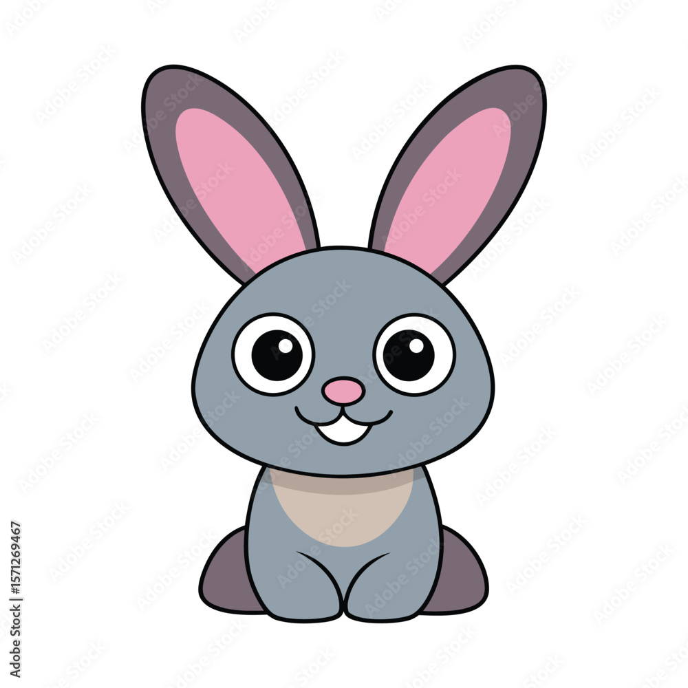 Fototapeta premium rabbit color vector illustration 