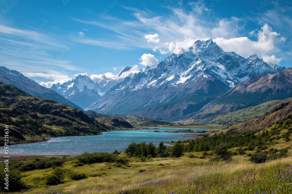 Fototapeta premium Patagonia Chile s mountains and lakes