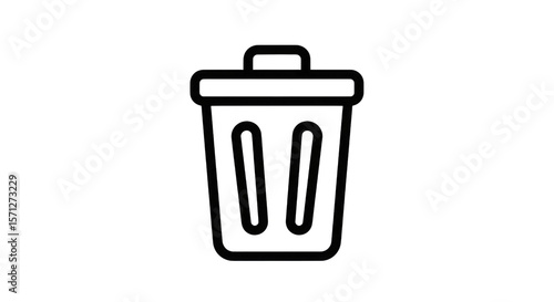 Trash bin icon isolated on a transparent background