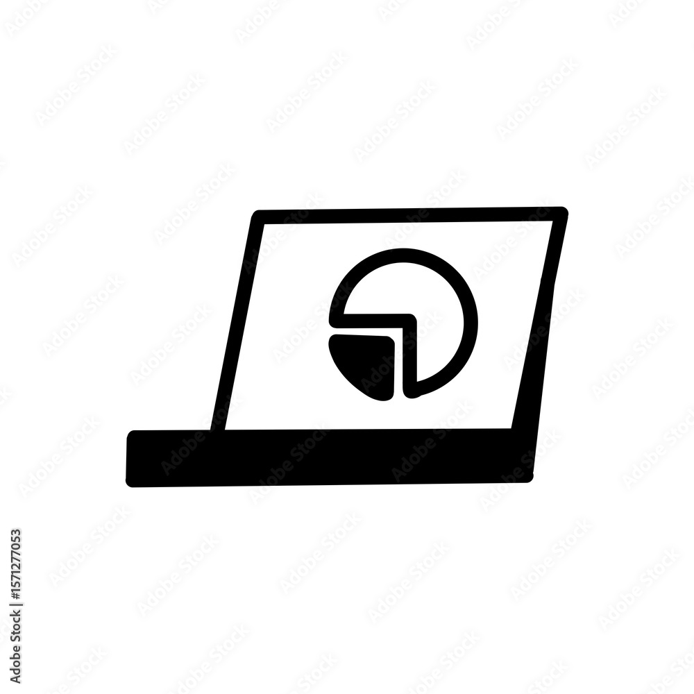 Laptop with Pie Chart/円グラフを表示したノートパソコンのアイコン
Laptop with Pie Chart/円グラフを表示したノートパソコンのアイコン