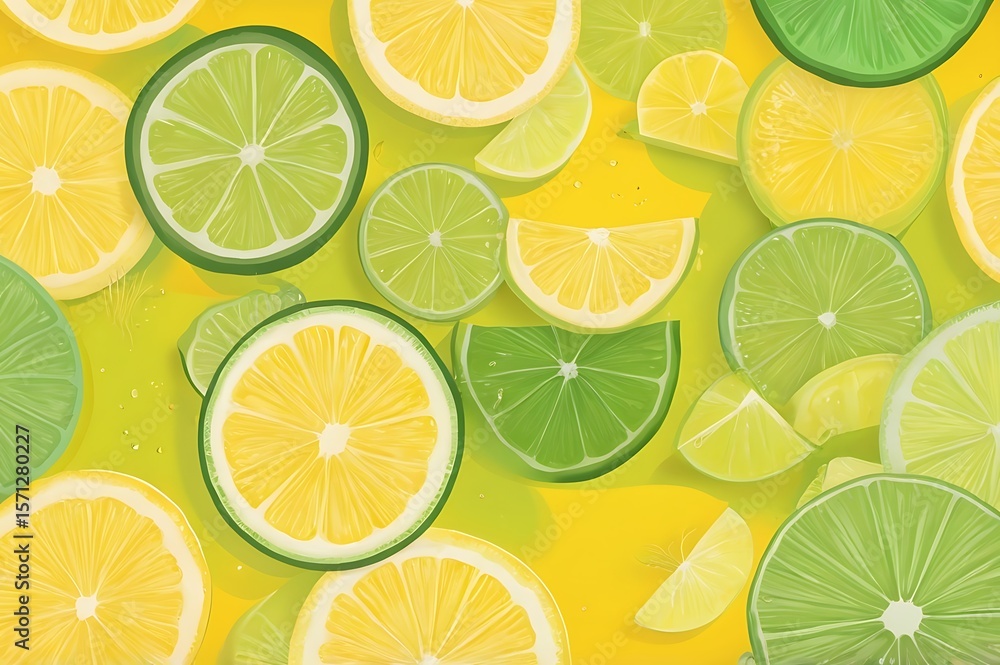 Fototapeta premium Yellow to lime bright summer gradient