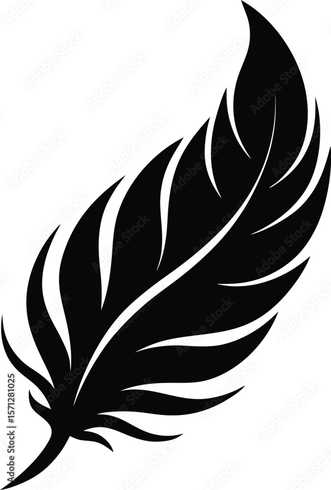 Obraz premium phoenix feather on white background.eps