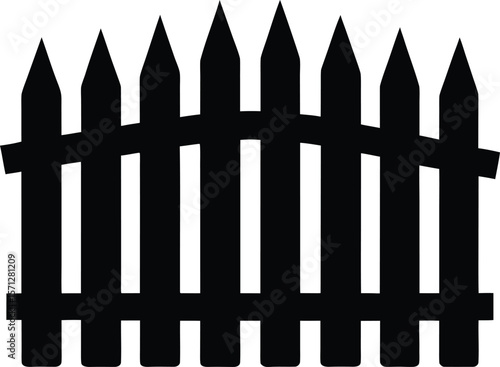 picket fence on white background.eps