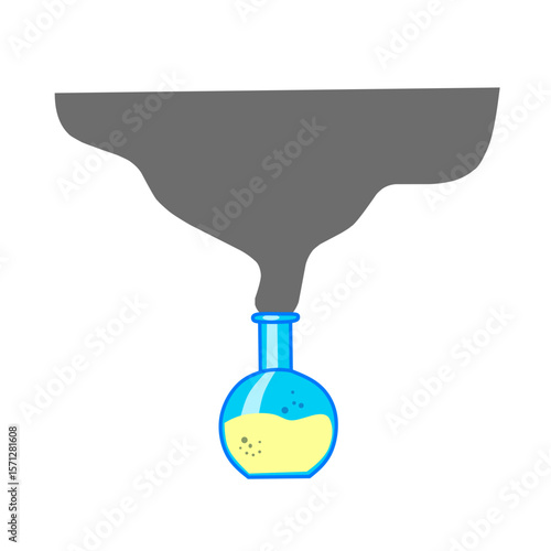 heated test tube illustration