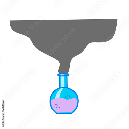 heated test tube illustration