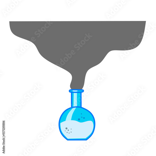 heated test tube illustration