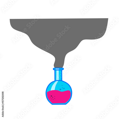 heated test tube illustration