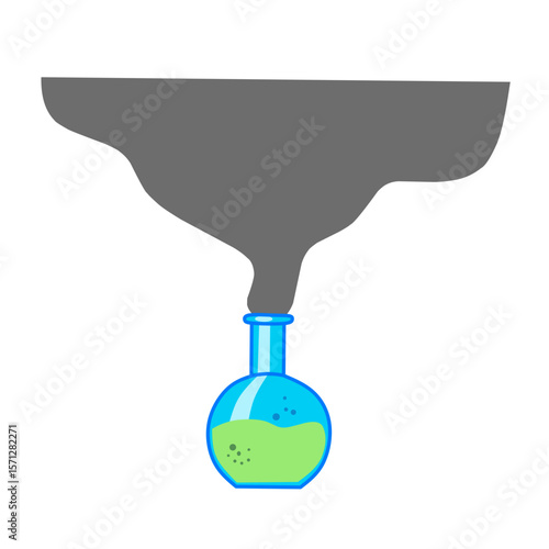 heated test tube illustration