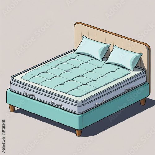 bed with pillows
