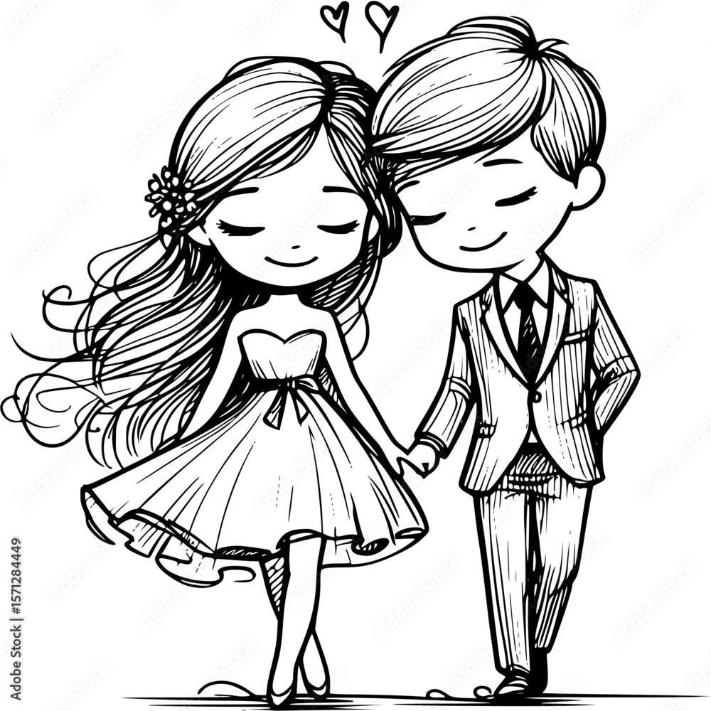 Love Waves Bridal Veil Romantic Journey Vector Graphics